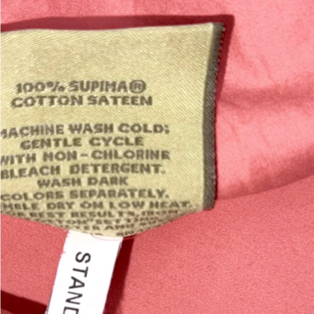 Sferra 1891 St. Tropez Pillowcases scallop embroidery long staple supima coral